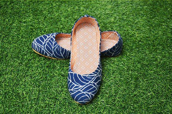 Indigo I Grey Ikat style print by MoreGanica