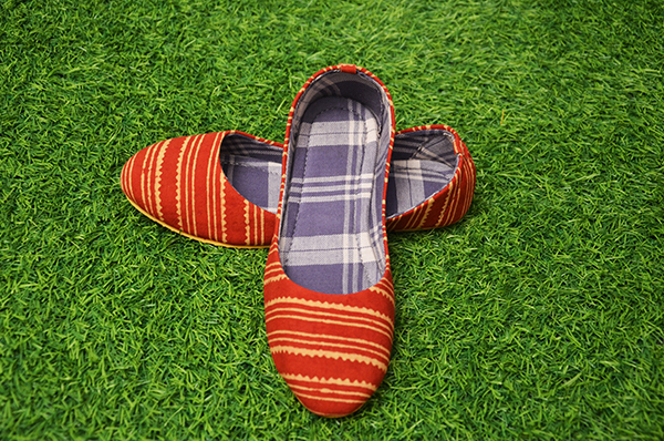 Red I Beige Pin stripes by MoreGanica