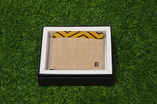 Beige-Red Zigzag Print Wallet